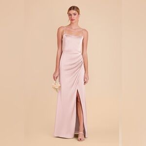 Anne Dress - Matte Satin Pale Blush